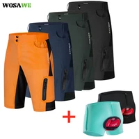 wosawe mens cycling shorts water repellent loose fit downhill shorts mtb mountain bike trousers outdoor sports shorts