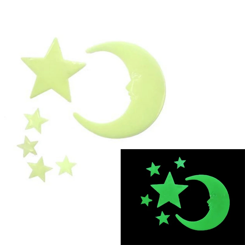 1 Набор красочных светящихся наклеек светится в темноте стикер на стену s