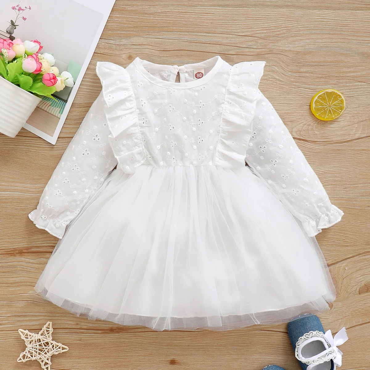 

Spring Autumn Mesh Designs Infant Girl Dress Party Costume Kids Infant Tutu Mesh Dress Casual Baby Girls Princess Dress