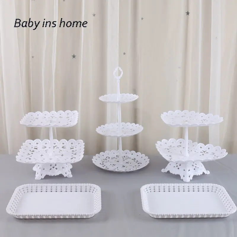 Европейский лоток для праздника вечеринки трехуровневая тарелка фруктов