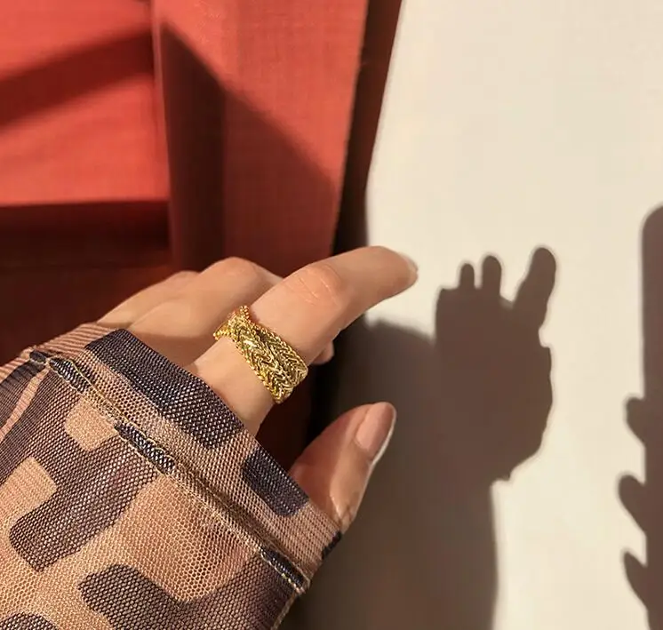 Модное кольцо золотого цвета для женщин модная мягкая цепочка простое мягкое |