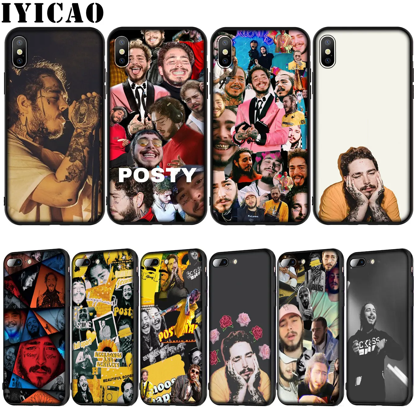 Post Malone классный Мягкий силиконовый чехол для iPhone 12 мини XR X XS 11 Pro Max 10 6 6S 7 8 plus 5S SE