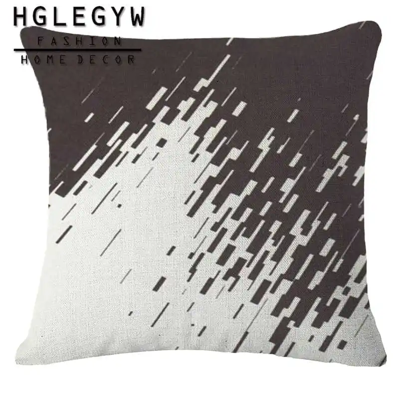 Наволочка 45*45 см наволочка с геометрическим узором чехол из хлопка и льна серый