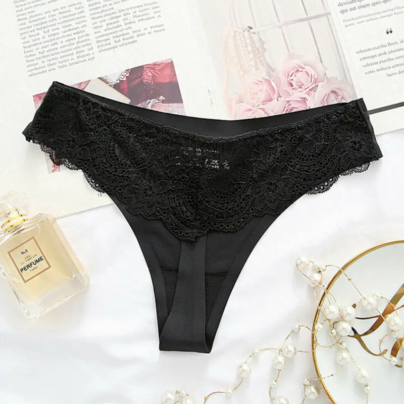 

Women Lace Floral Low Waist Underwear Panties Ladies Sexy G-string Lingerie Thongs Knickers Panties