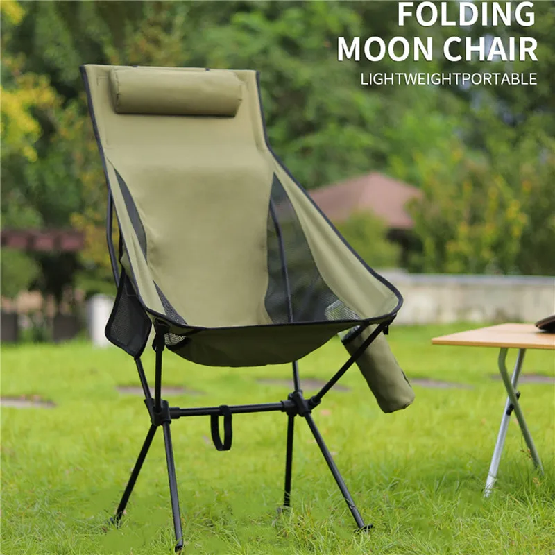 저렴한 야외 캠핑 피크닉 휴대용 초경량 낚시 접는 의자 통기성 내마 모성 알루미늄 등받이 문 의자