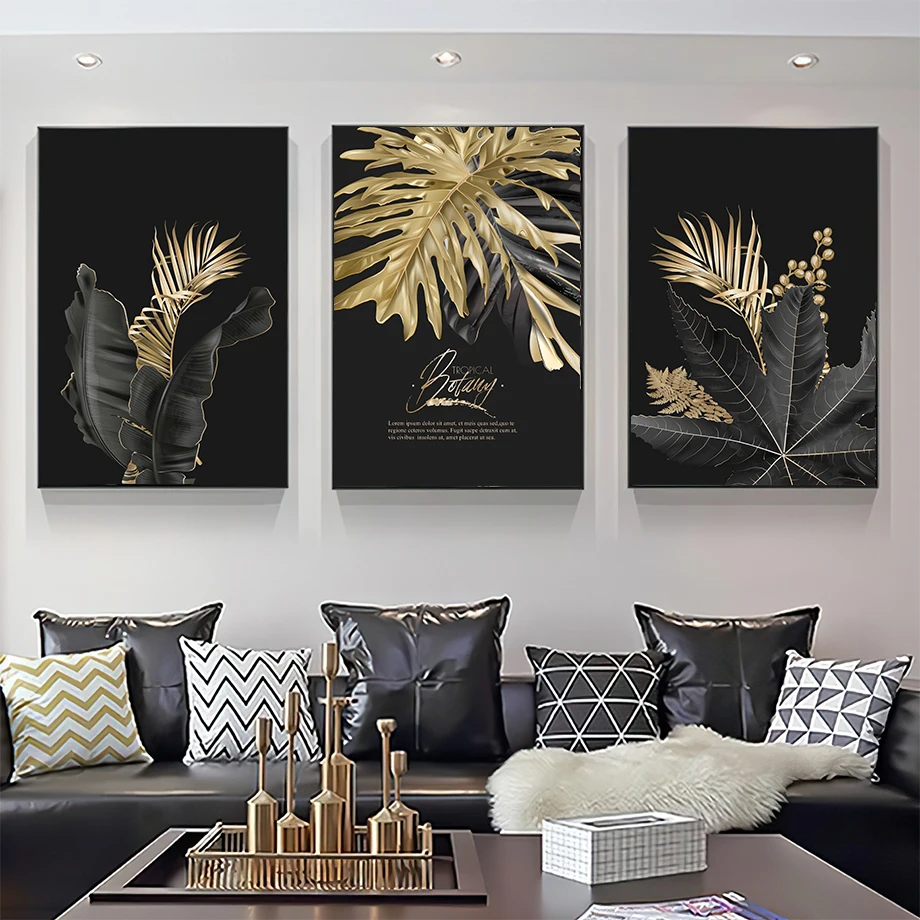 Настенная картина с черными искусственными бананами тропическими большими