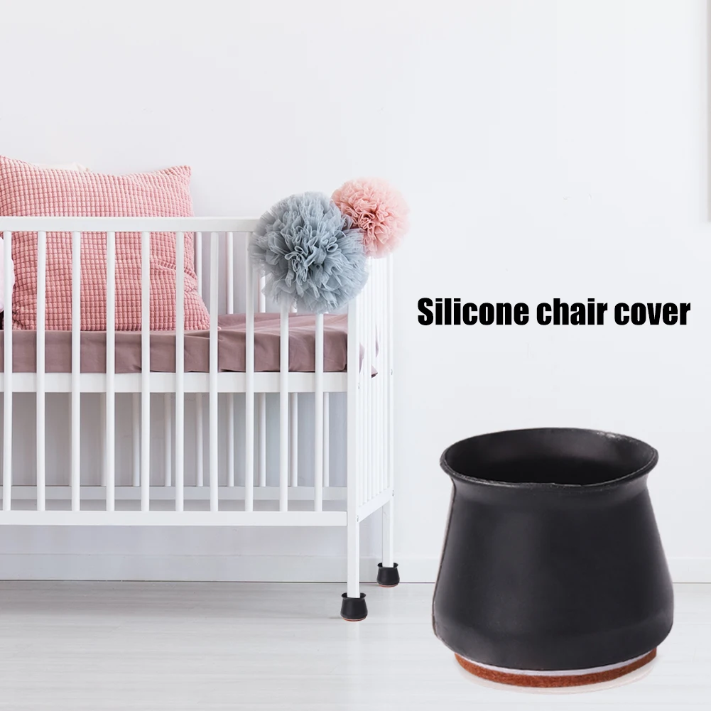 

4pcs Silicon Furniture Leg Cover Table Feet Anti-slip Pad Floor Protector