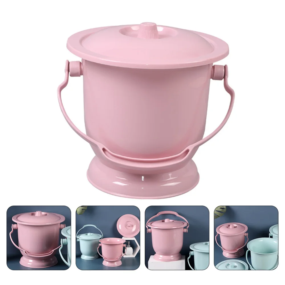 

1PC Child Elder Chamber Pot Handheld Spittoon with Lid Pee Bucket Urine Shit Pot