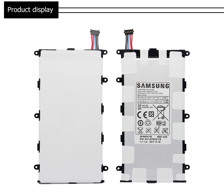 Samsung аккумулятор для планшета SP4960C3B 4000 мАч для samsung GALAXY Tab 7,0 Plus P3110 P3100 P6200 P6210 батареи+ Бесплатные инструменты