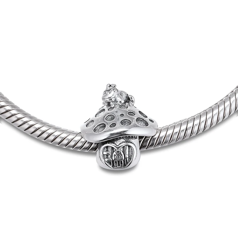 

Подходят для браслетов с подвесками Пандора, бусины в виде грибов и лягушек, 100%, Серебряные украшения 925 пробы, бесплатная доставка