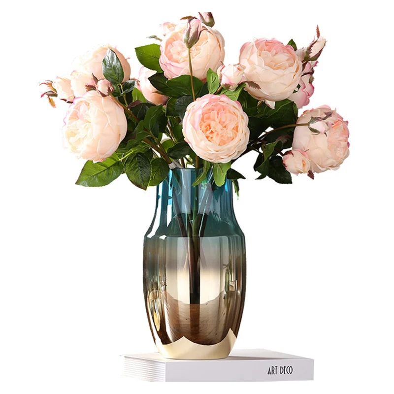 Держатель для растений дома разноцветная стеклянная ваза цветочных горшков с