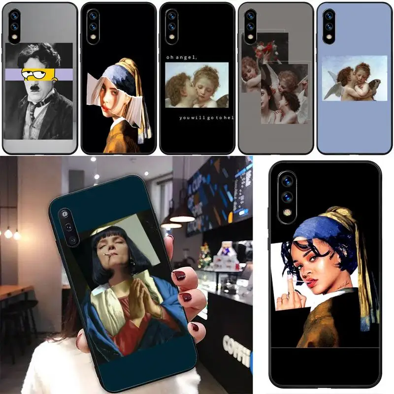 

Funny Stitching Famous Paintings Phone Case For Xiaomi Mi 11 10 A2 A2lite A1 9 9SE 8Lite 8explorer F1 Poco M3 X3 Pro Fundas Cove