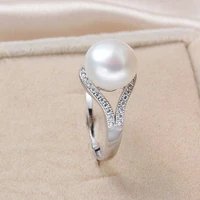 slovmi pearl jewelry silver natural freshwater white purple yellow colors pearl women ring wedding party accessories wholesales