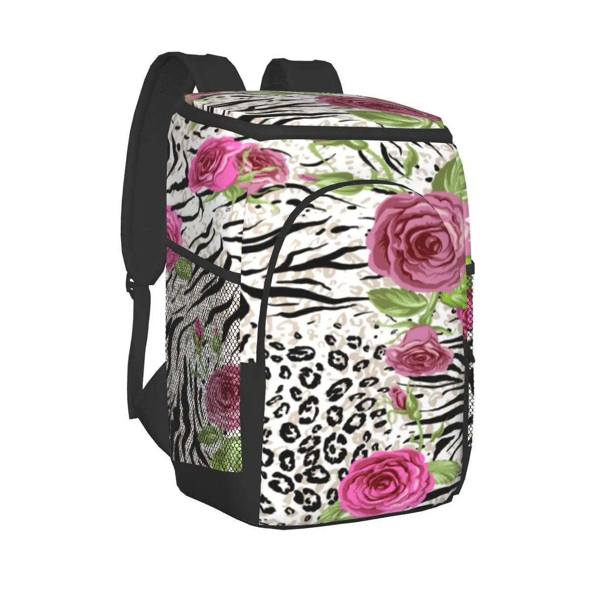 

Большая сумка-холодильник Thermo коробка для ланча и пикника, изолированный рюкзак с изображением животных и роз, охлаждающий пакет, Термосумк...