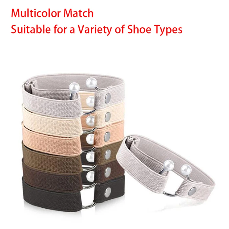 1Pair Women Shoelace For High Heels Adjustable Elastic Shoe Strap Belt Ankle Holding Anti-Skid