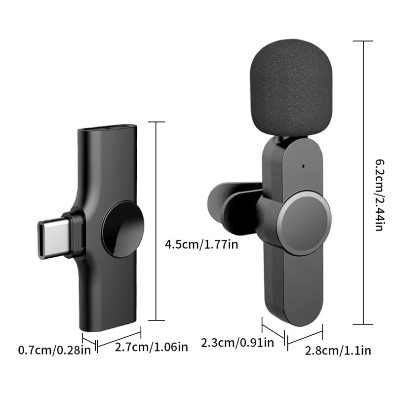 

Microphone Mini Lapel ClipMic for Recording Vlog Interview for IPhone Android Smartphone Vlogging Record
