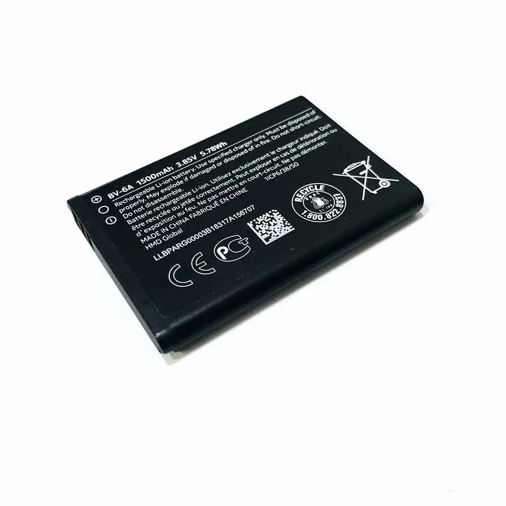 BV-6A для Nokia банан 2060 3060 5250 C5-03 8110 4G 1500 аккумулятор для телефона, мАч