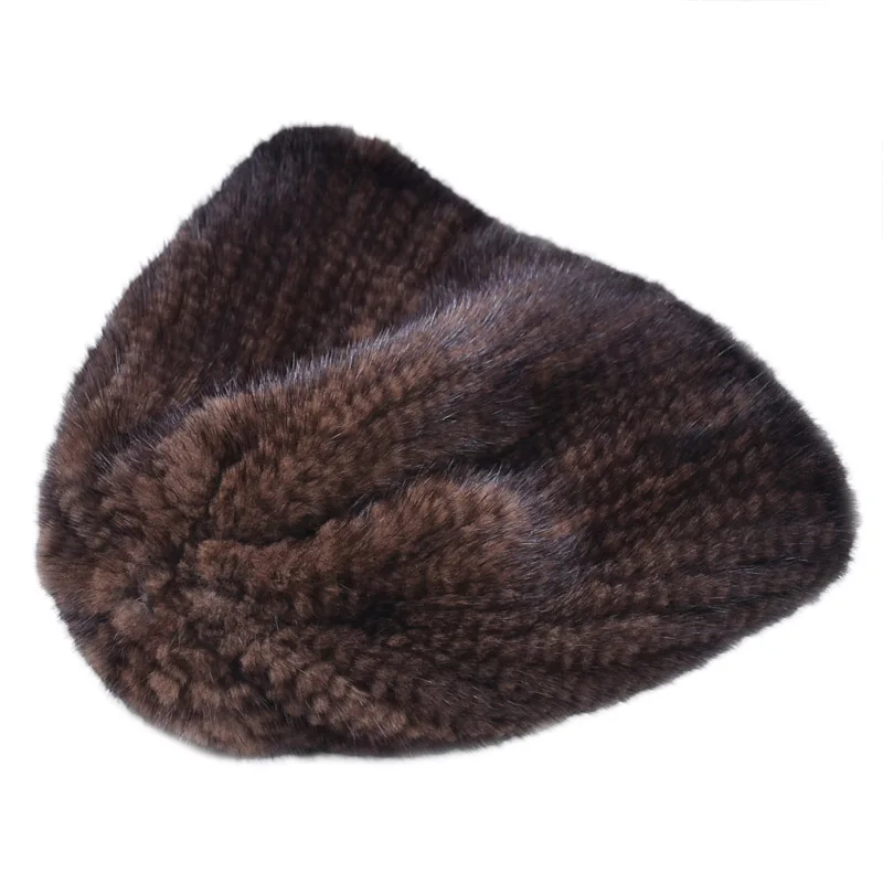 2020 FXFURS fashion new men wholeskin mink fur hat New Fashion Men's Real Mink Fur Cap Winter Warm Top Hat Headgear Beanie Beret
