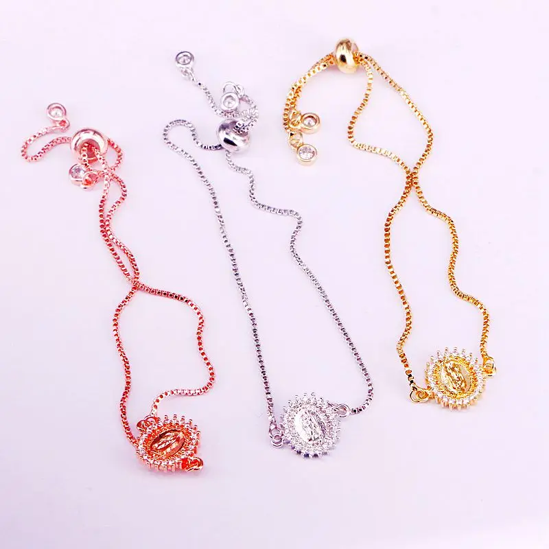 10 шт. золотистые/розовые золотистые/Серебристые браслеты с кубическим