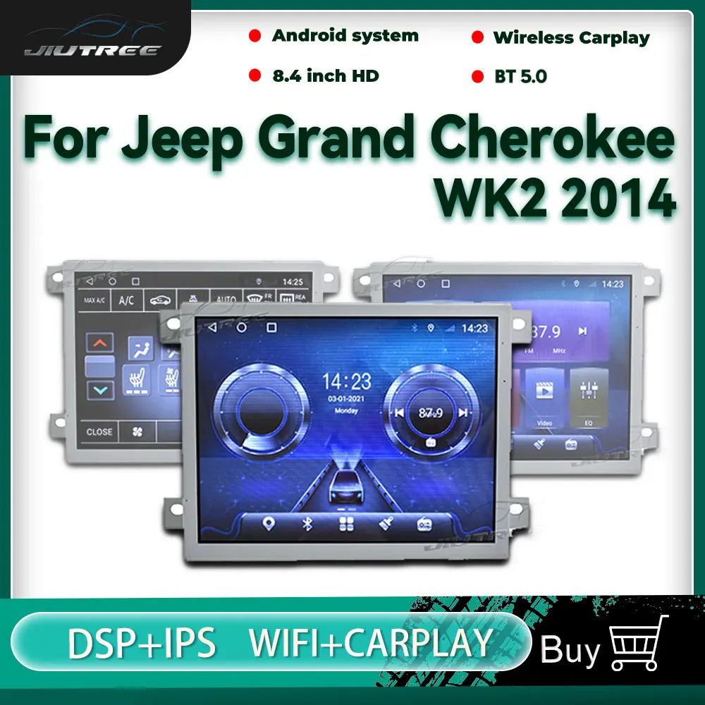 

Автомагнитола 2 Din, Android, для Jeep Grand Cherokee WK2 2014, GPS-навигация, автомобильный мультимедийный DVD-плеер, полностью автоматическая стереосистема, ау...