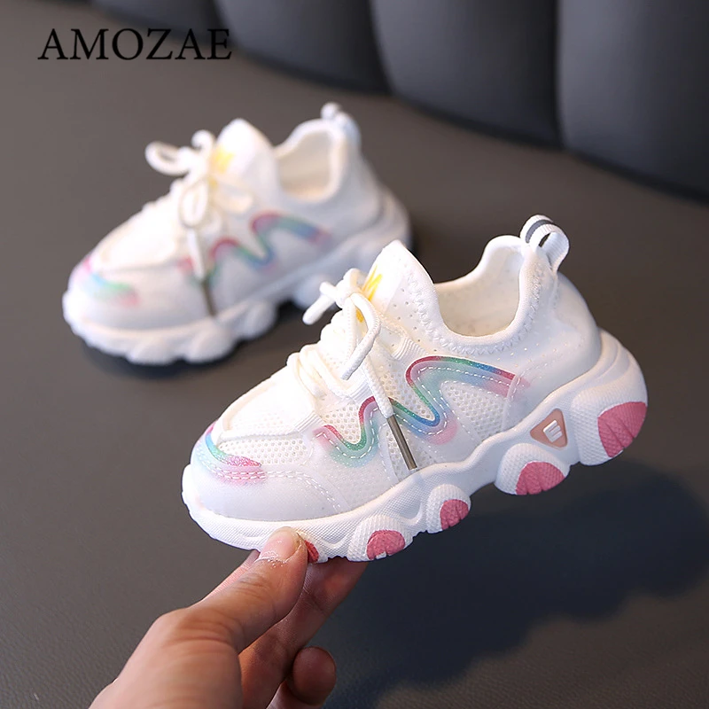 

Kids Sport Shoes New Spring Children Shoes For Girls Fashion Breathable Baby Shoes Soft Bottom Non-slip Casual Kids Sneakers