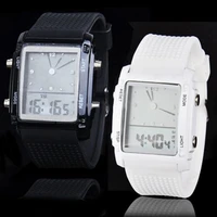 50 hot sales fashion women men digital led chronograph quartz sport wrist watch casual