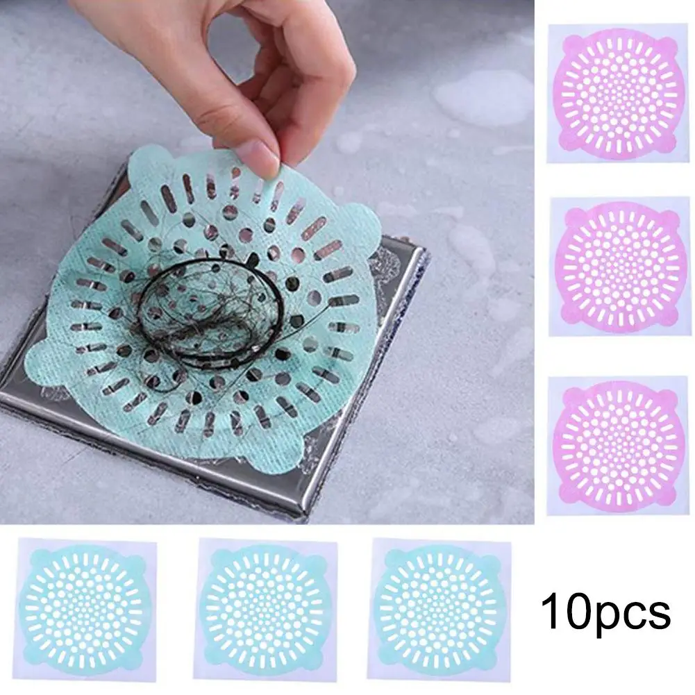 

10Pcs Kitchen Bathroom Shower Drain Hair Trap Catcher Removal Sink Strainer