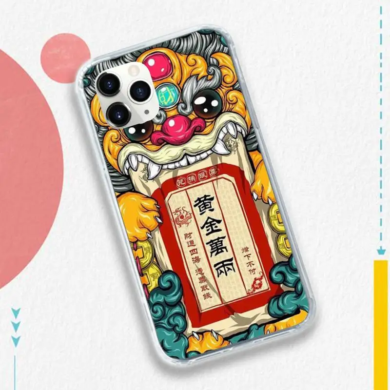 

Pig Rabbit Chinese Style DOG Phone Case for iPhone 11 12 pro XS MAX 8 7 6 6S Plus X 5S SE 2020 XR