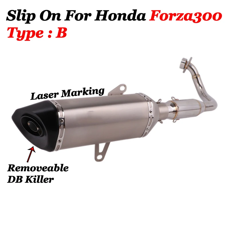 Слипоны для Honda Forza300 2017 2019 полный мотоцикл выхлопной Системы трубы спереди