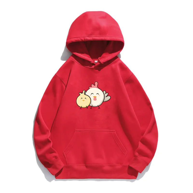 

Women Hoodie Cute Chickens Printed Hoodies Women Fleece Long Sleeve Loose Sweatshirt with Hat Girls Pullovers Winter