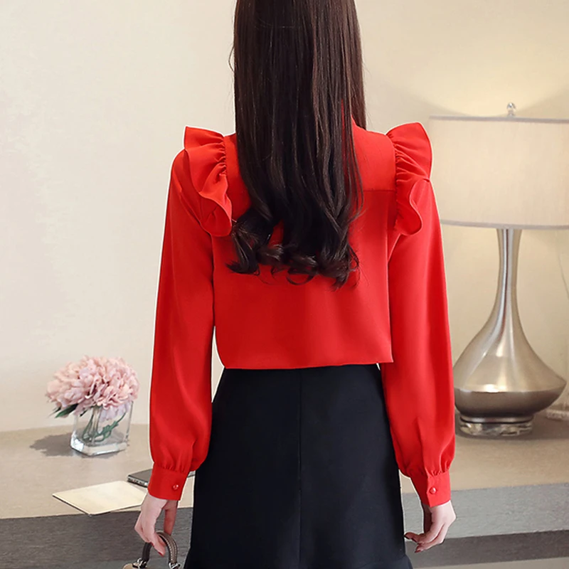 Женская Осенняя одежда модные женские блузки новинка 2021 шифоновые с длинным