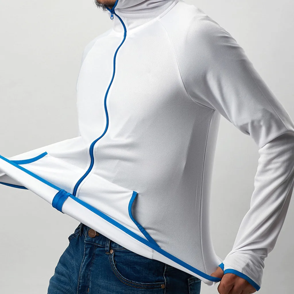 Мужская ветрозащитная быстросохнущая Солнцезащитная водонепроницаемая куртка