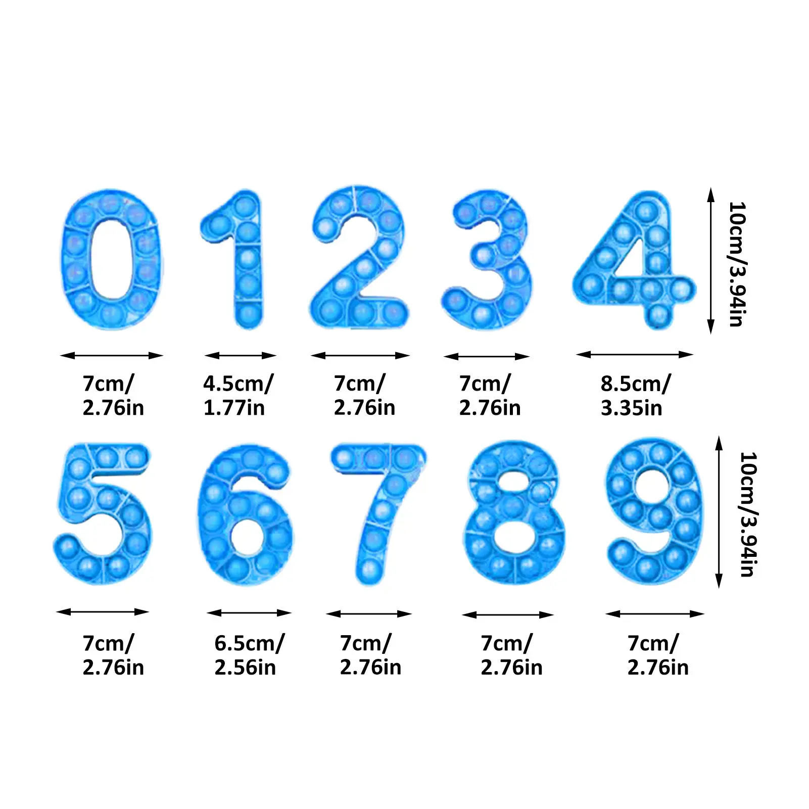 

Popit Fidget Reliver Stress Silicone Number Toy Push Pops Bubble Sensory Toy Squisy Stress Reliever Toys Sensory Bubble Toy