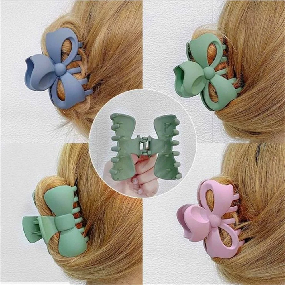 

Fashion Sweet Bow-knot Hair Claw Girls Lady Acrylic Hair Clip Hair Accessories Hair Crab Clamp Styling Tools