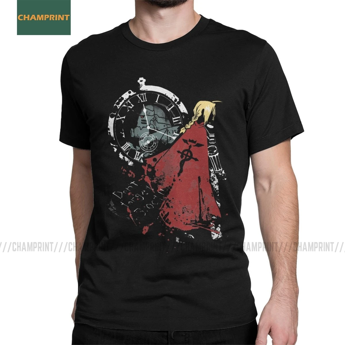 Ботинки для косплейного костюма Стальной Алхимик в стиле футболка мужчин хлопок