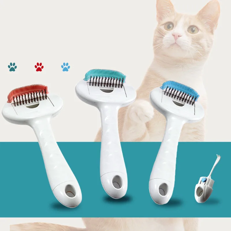 

Плавающая щетка для удаления шерсти домашних животных, щетка для чистки собак, щетка для груминга кошачьей шерсти, отделка, удаление шерсти,...