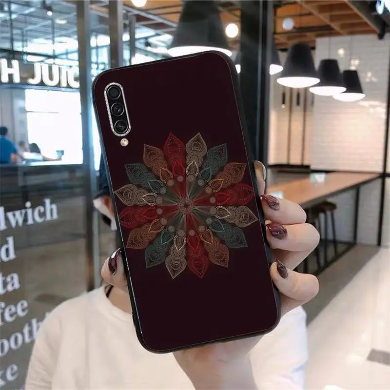 

Color mandala Phone Case For Samsung A40 A50 A51 A71 A20E A20S S8 S9 S10 S20 Plus note 20 ultra 4G 5G