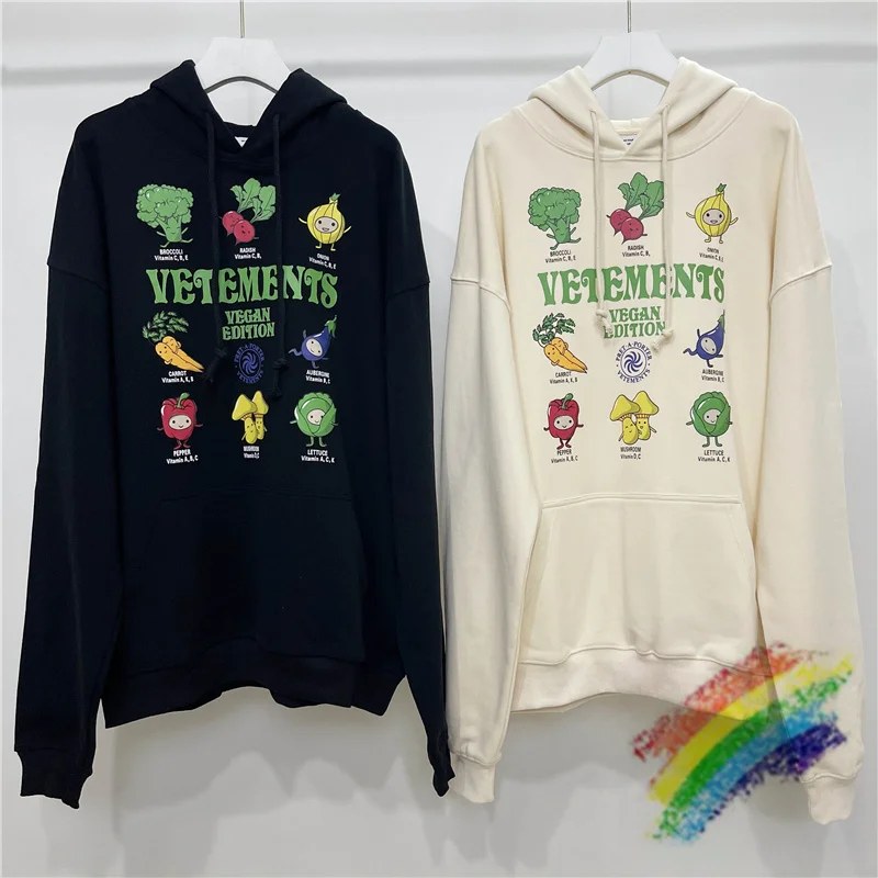

VETEMENTS Vegan Hoodie Men Women 1:1 High-Quality Multicolor Graphic Print VETEMENTS Hoodie Oversize Sweatshirts Pullover