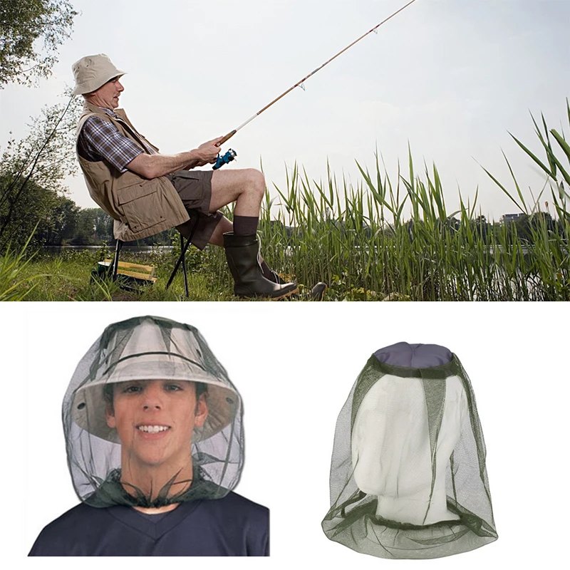 

Anti-bee Net Eye Hat Camouflage Fishing Hat Beekeeping Mosquito Net Outdoor Sunshade Single Ear Collar Travel Camping Tools