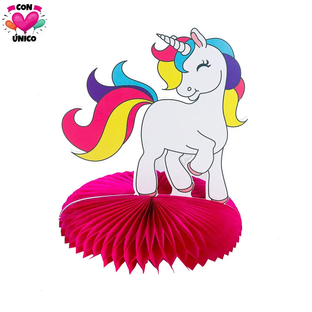 Conunico Единорог тема украшения товары для дня рождения бумажная гирлянда бумажный