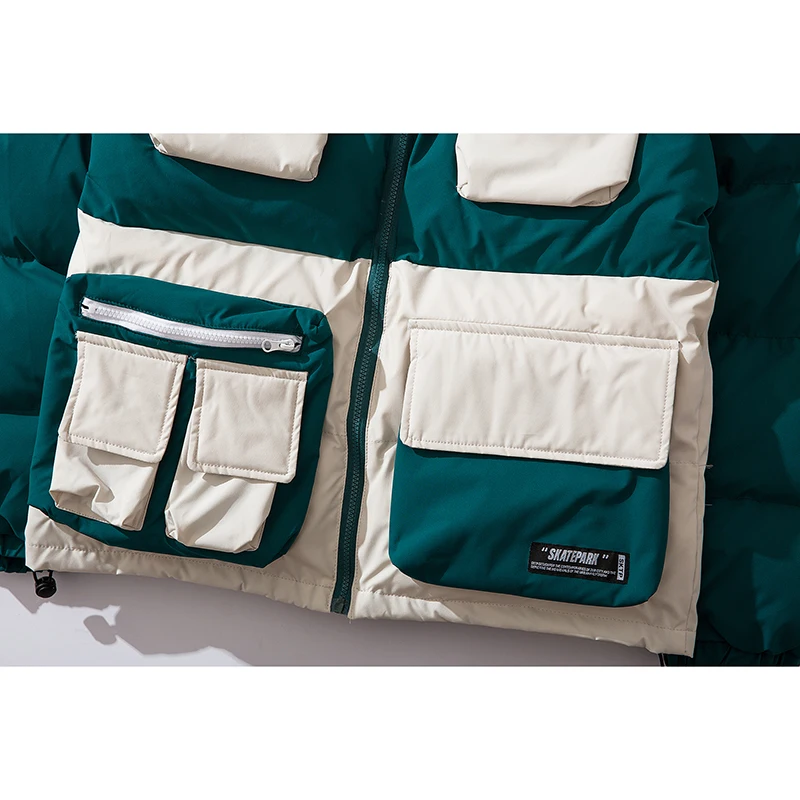 Парка Mirecoo Мужская зимняя Толстая куртка с капюшоном и несколькими карманами