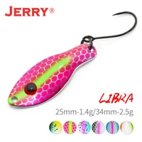 jerry libra micro fishing spoon lures 1 4g 2 5g high quality uv coating artificial baits wobbler spinner for trout bass