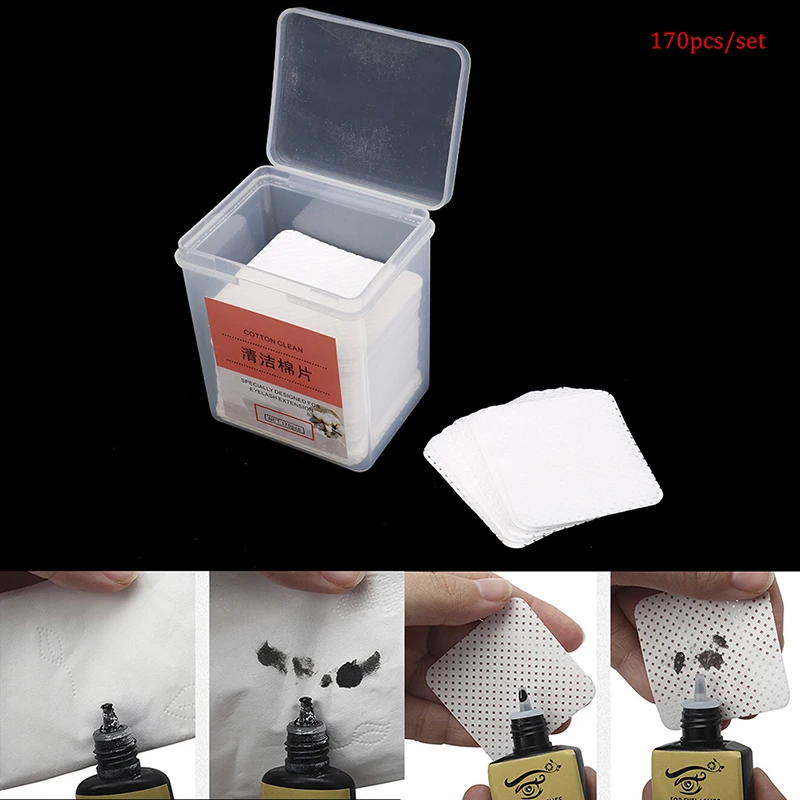 170 шт. клей для ресниц жидкость снятия хлопчатобумажные салфетки УФ гель лаки