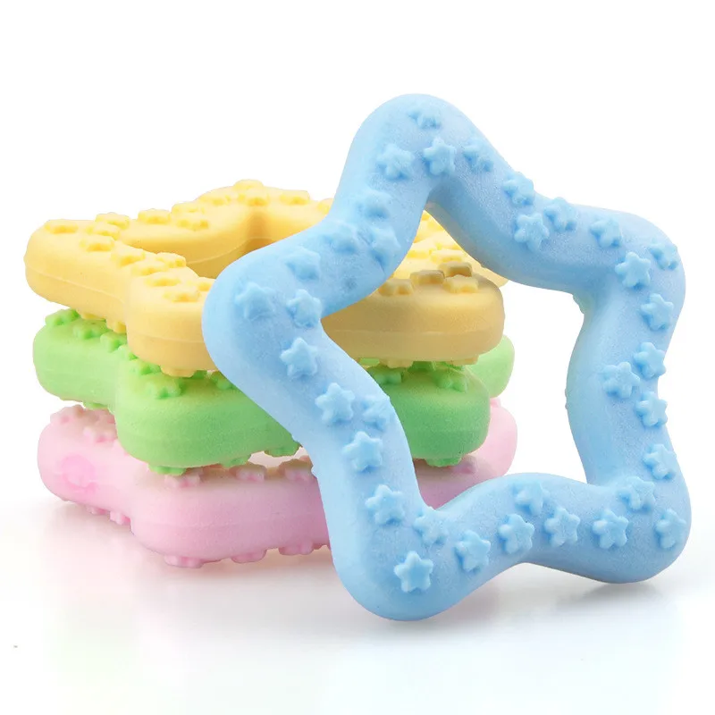 

Biting Dog Toy TPR Milk Scented Foaming Star Molar Teeth Cleaning Pet Supplies Dog Teethers Rubber Dog Dog Teeth Cleaning Toy