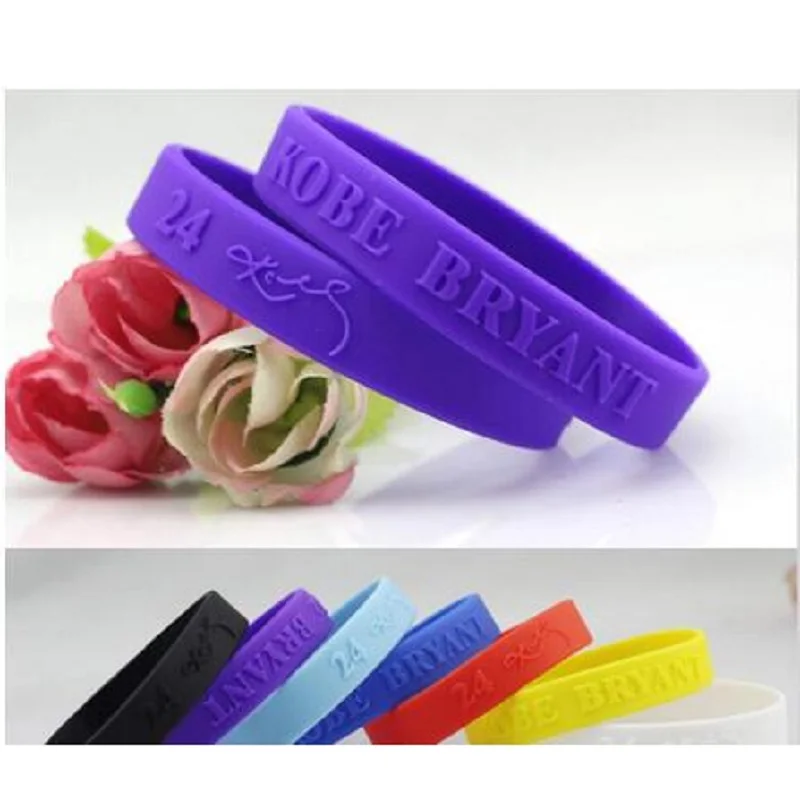 Браслеты оптом черного синего цвета Спортивные Баскетбол силикагель ручной круг