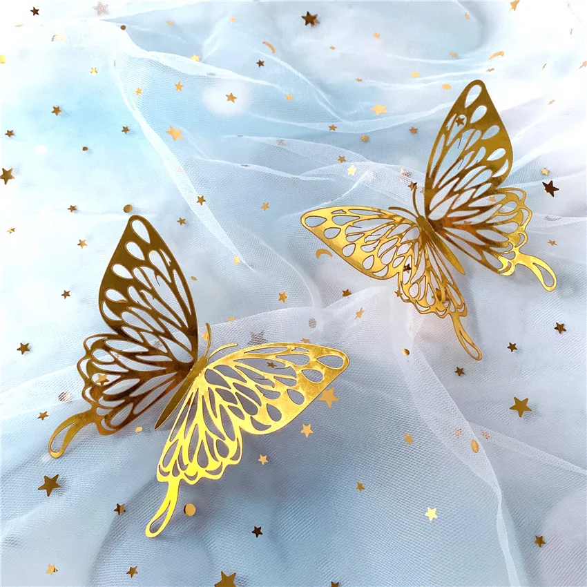 

12Pcs DIY Lifelike 3D Multicolor Butterfly Magnet Fridge Magnet Wall Stickers Kids Baby Rooms Kitchen Home Decoration Free Glue