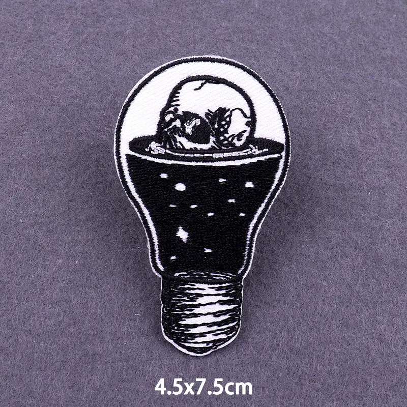 Феминистские панковские ужасные нашивки со скелетом на ткани нашивка с вышивкой