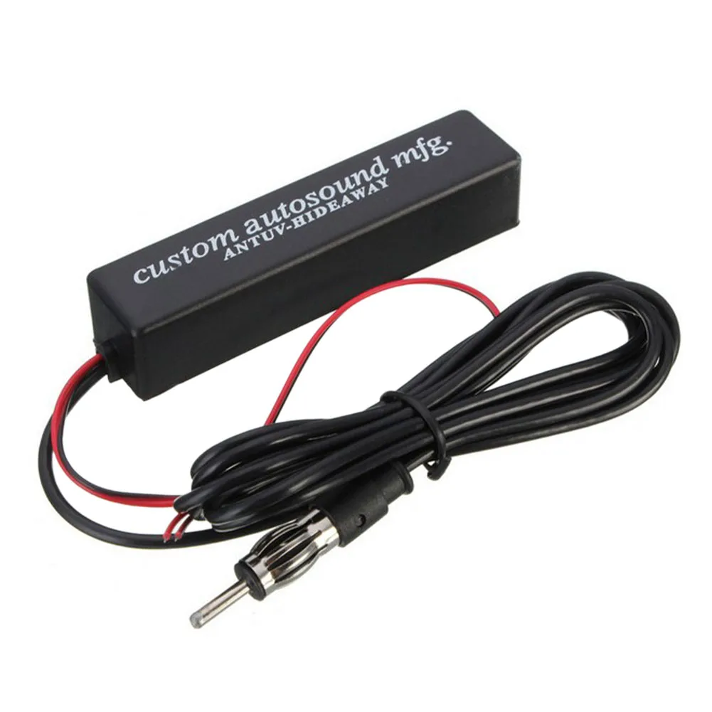 

Car AM/FM Radio Antenna Amplifier Universal 12V Hidden Antenna Signal Booster with 1.5m Cable Adhesive for Motorcycle Car Boat