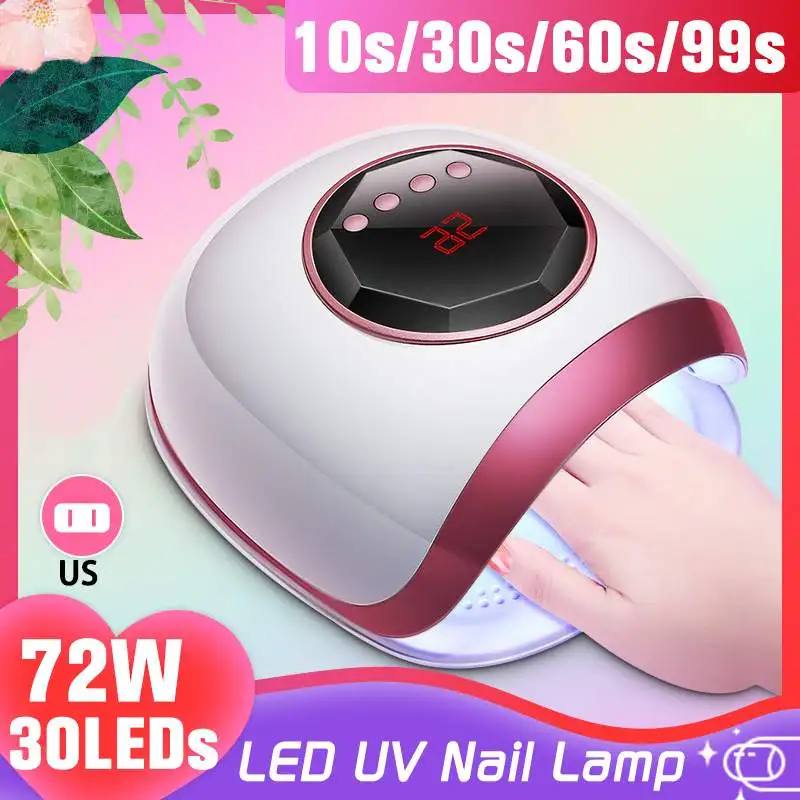 

US Plug 30 Leds UV Nails Dryer 4 Kinds of Time Setting Nail Dryer Manicure Tool For Manicure Gel Nail Lamp Drying Lamp For Gel
