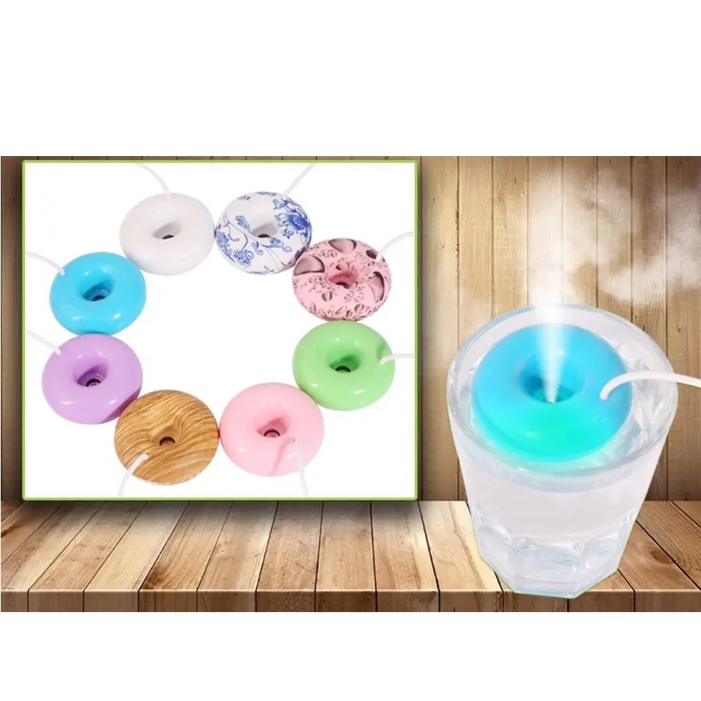 

Mini Portable Donuts Negative Ion Humidifier USB Air Humidifier Purifier Aroma Diffuser Steam For Home